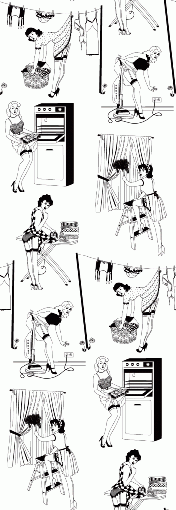 retro wallpaper uk. Cheeky retro wallpaper by